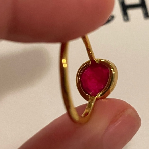 Monica Vinader 18k Gold Vermeil Sterling Silver Pink Stone - Picture 12 of 12